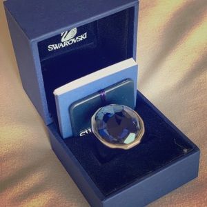 Swarovski Crystal Blue Stone Ring